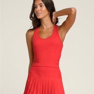 WILSON Everyday Brami Tennis Tank Top Sports Bra Infrared Red Small
